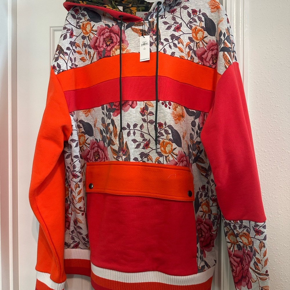 Banana Republic Colorblock Floral Streetwear Hoodie